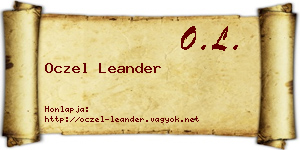 Oczel Leander névjegykártya